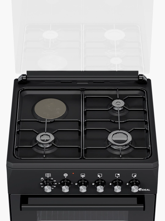Gaz plita Ideal L305, 3+1 konforkali, pech hajmi 65 litr, 60 * 60