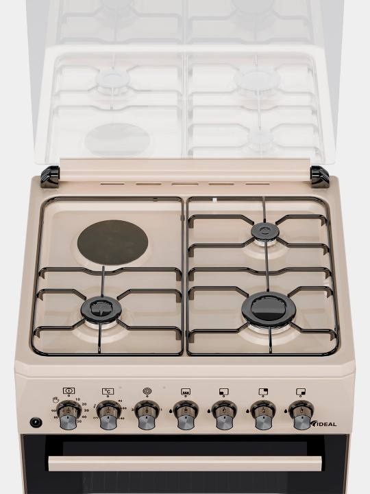 Ideal L350 3+1 konforkali gaz plitasi, pech hajmi 65 l, 60 * 60