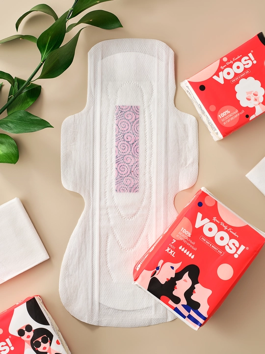 VOOS - innovatsion anion chipli gigiyenik prokladkalar, himoya va qulaylik, 7 dona
