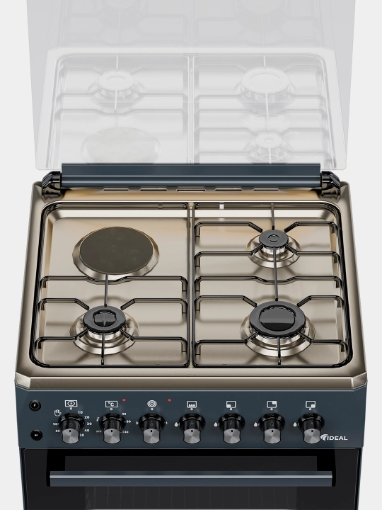 Ideal L410 gaz plitasi, 3+1 konforkali, duxovka hajmi 65 l, 60x60