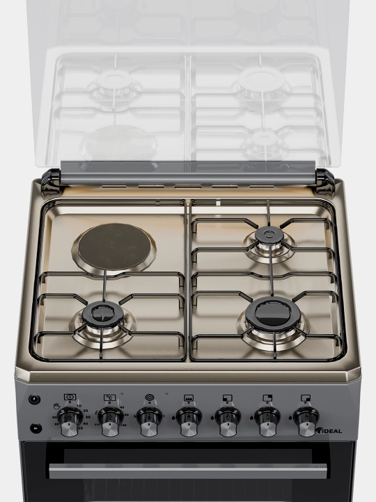Ideal L410 gaz plitasi, 3+1 konforkali, duxovka hajmi 65 l, 60x60
