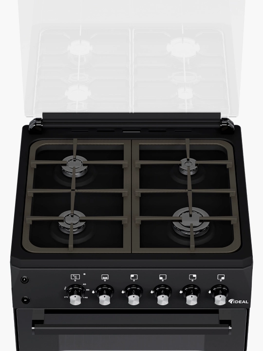 Gaz plitasi Ideal L265, 4 konforkali, pechning hajmi 65 litr, 60 * 60