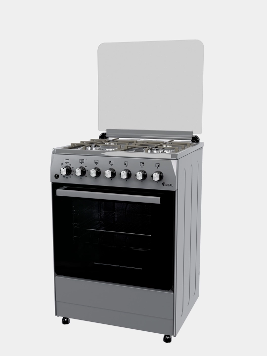 Gaz plita Ideal L250, 4 konforkali, hajmi 65 litr, 60 * 60