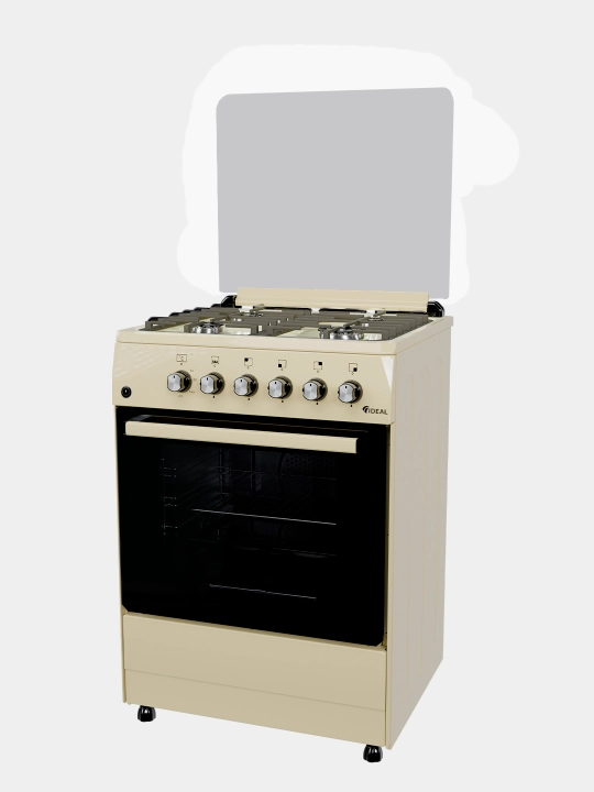 Газовая плита Ideal L155 ГК, 4 конфорки, объем духовки 65 л, 60 * 60