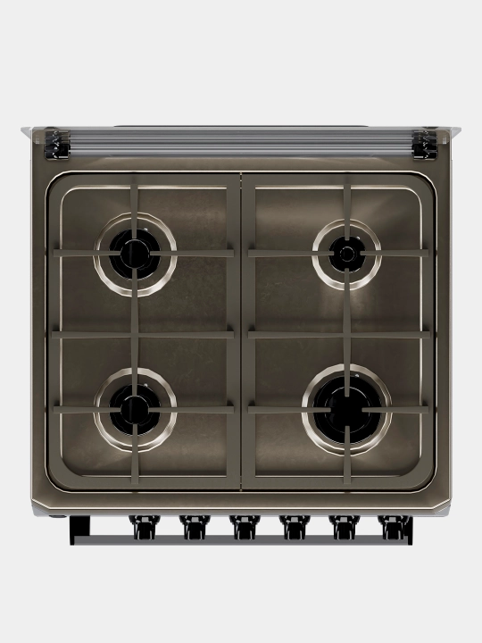 Gaz plita Ideal L165 Inox, 4 gaz konforka, pech hajmi 65 litr, 60 x 60