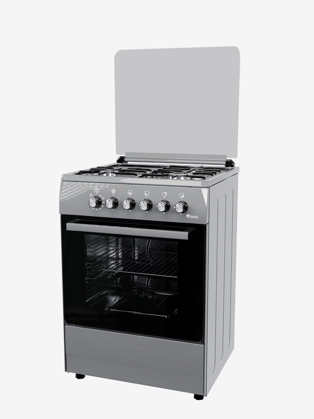 Gaz plita Ideal L305, 3+1 konforkali, pech hajmi 65 litr, 60 * 60