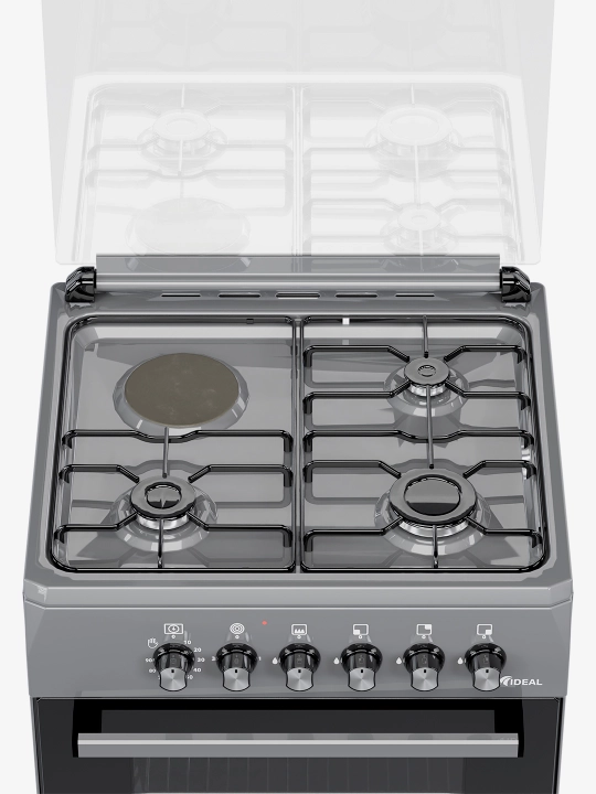 Gaz plita Ideal L305, 3+1 konforkali, pech hajmi 65 litr, 60 * 60