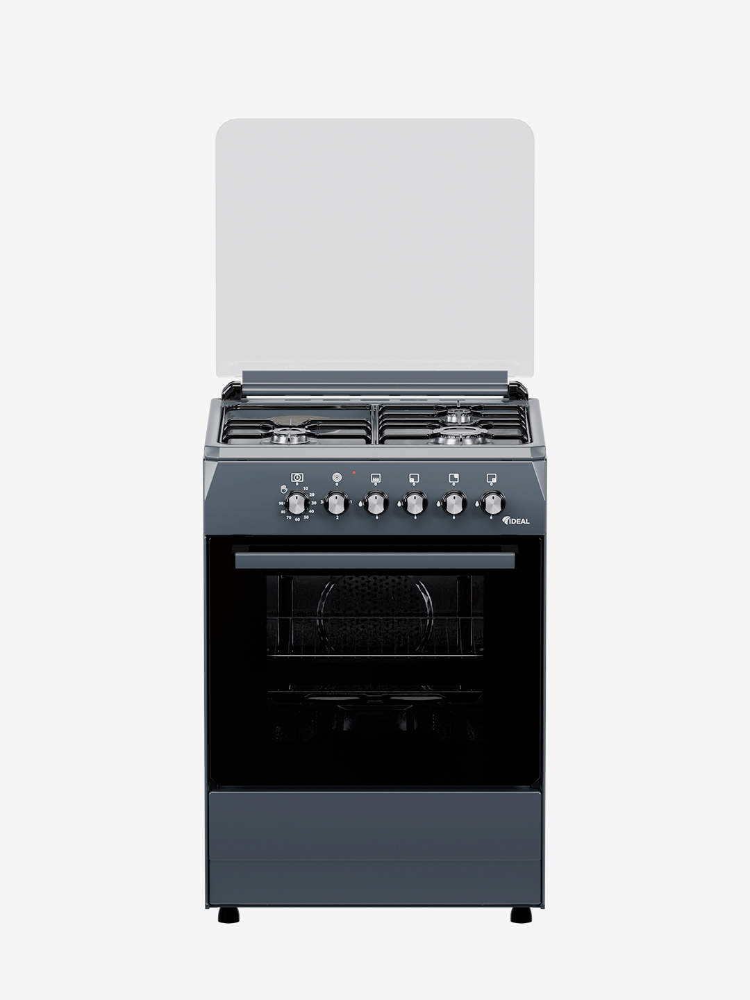 Gaz plita Ideal L305, 3+1 konforkali, pech hajmi 65 litr, 60 * 60