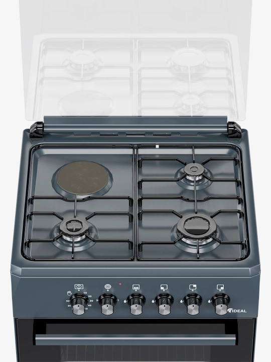 Gaz plita Ideal L305, 3+1 konforkali, pech hajmi 65 litr, 60 * 60