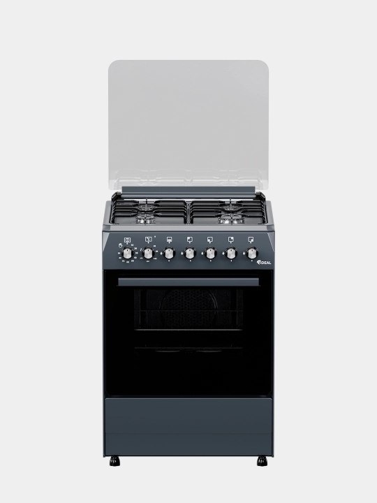 Gaz plita Ideal L200, 4 konforkali, pech hajmi 65 litr, 60 * 60