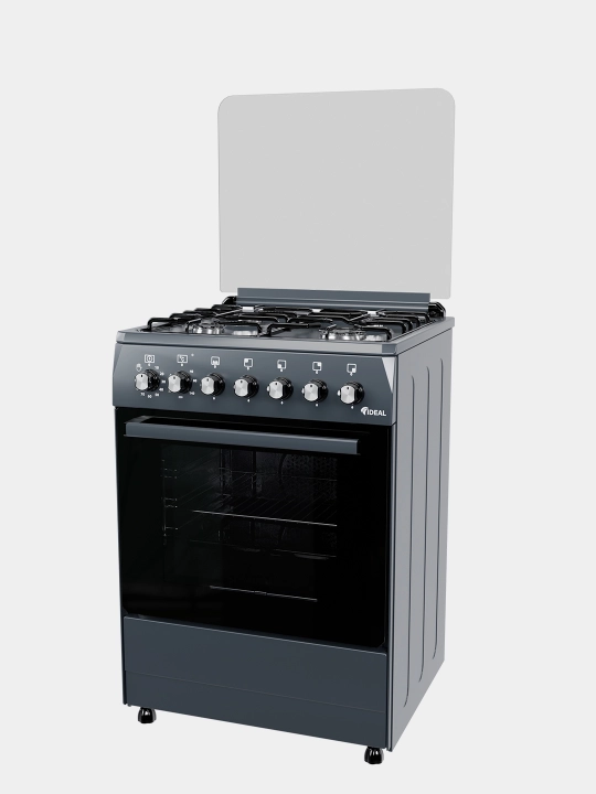 Gaz plita Ideal L200, 4 konforkali, pech hajmi 65 litr, 60 * 60