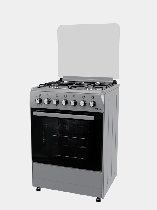 Gaz plita Ideal L200, 4 konforkali, pech hajmi 65 litr, 60 * 60