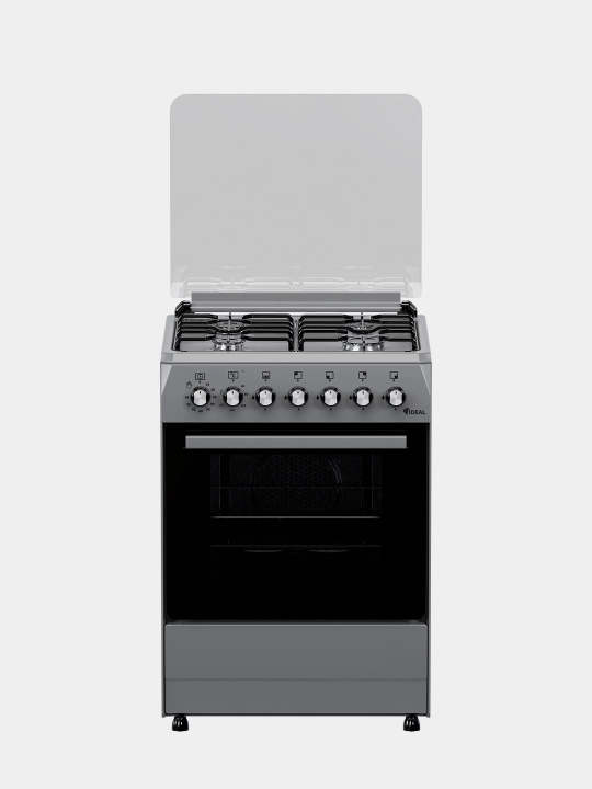 Gaz plita Ideal L200, 4 konforkali, pech hajmi 65 litr, 60 * 60