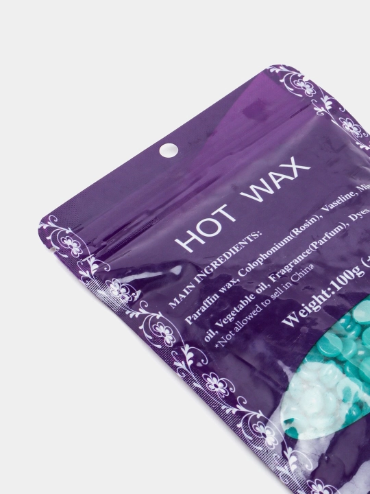 Depilatsiya mumi, Hot Wax, professional vosk, granulali, plyonkali, 100 g