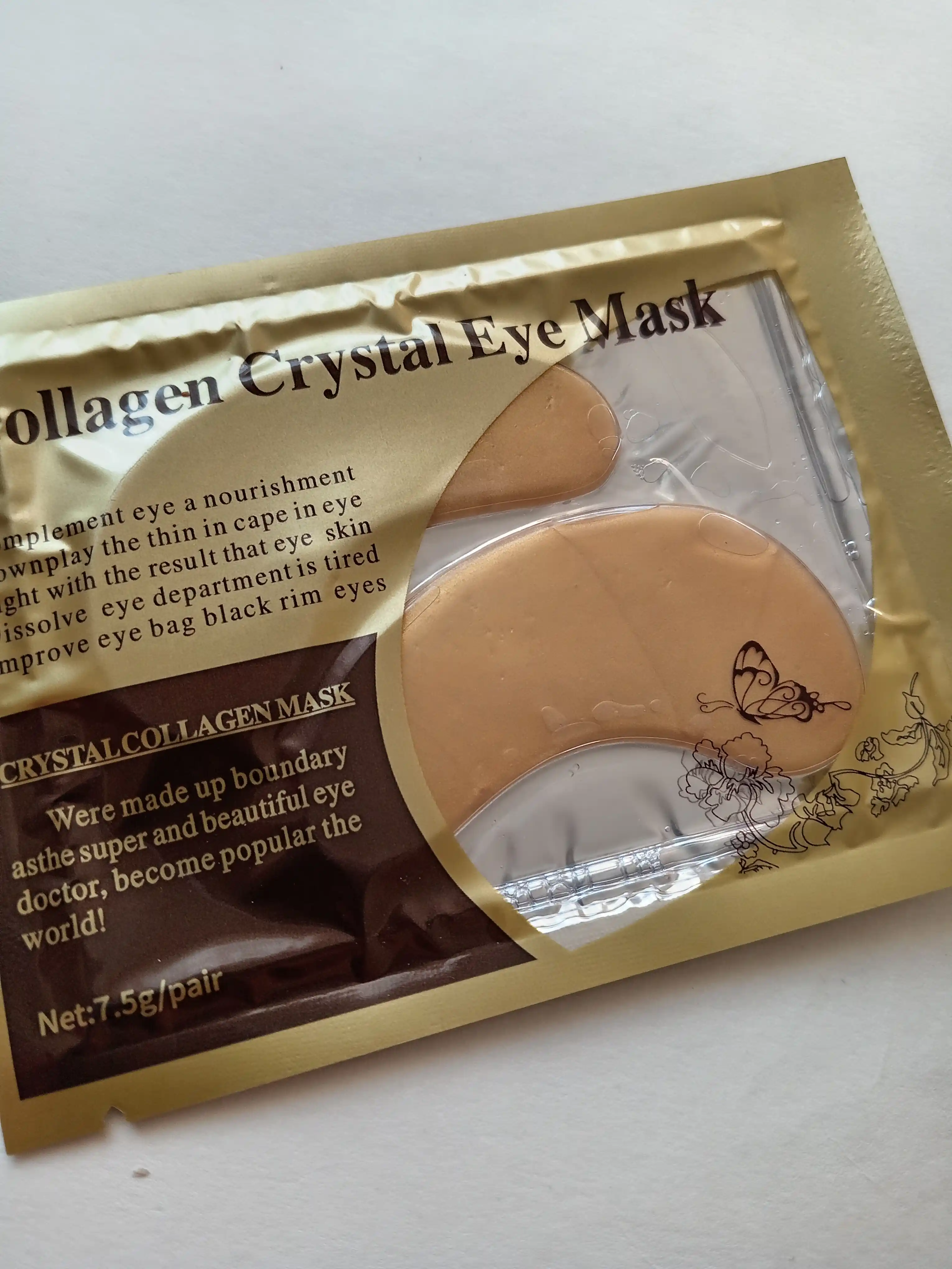 Patchilar ko'z uchun Collagen Crystal Eye Mask gidrogel, kollagen, 2 dona