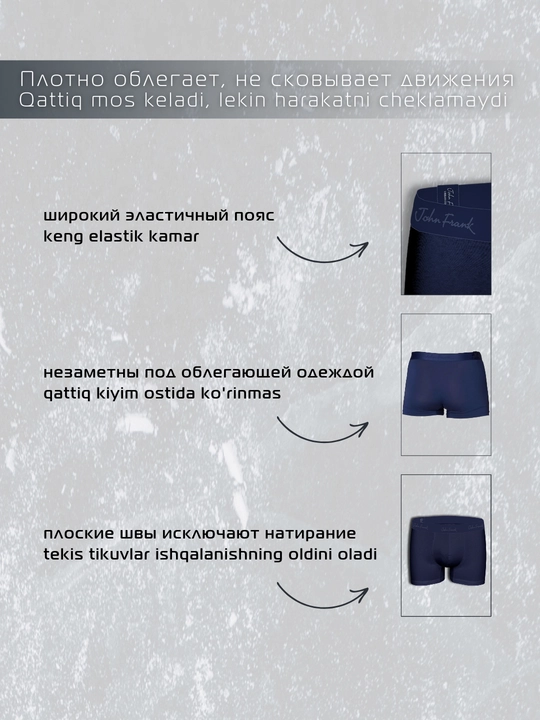 Erkaklar bokser trusiklari, elastik shortilari, S- XXL JOHN FRANK