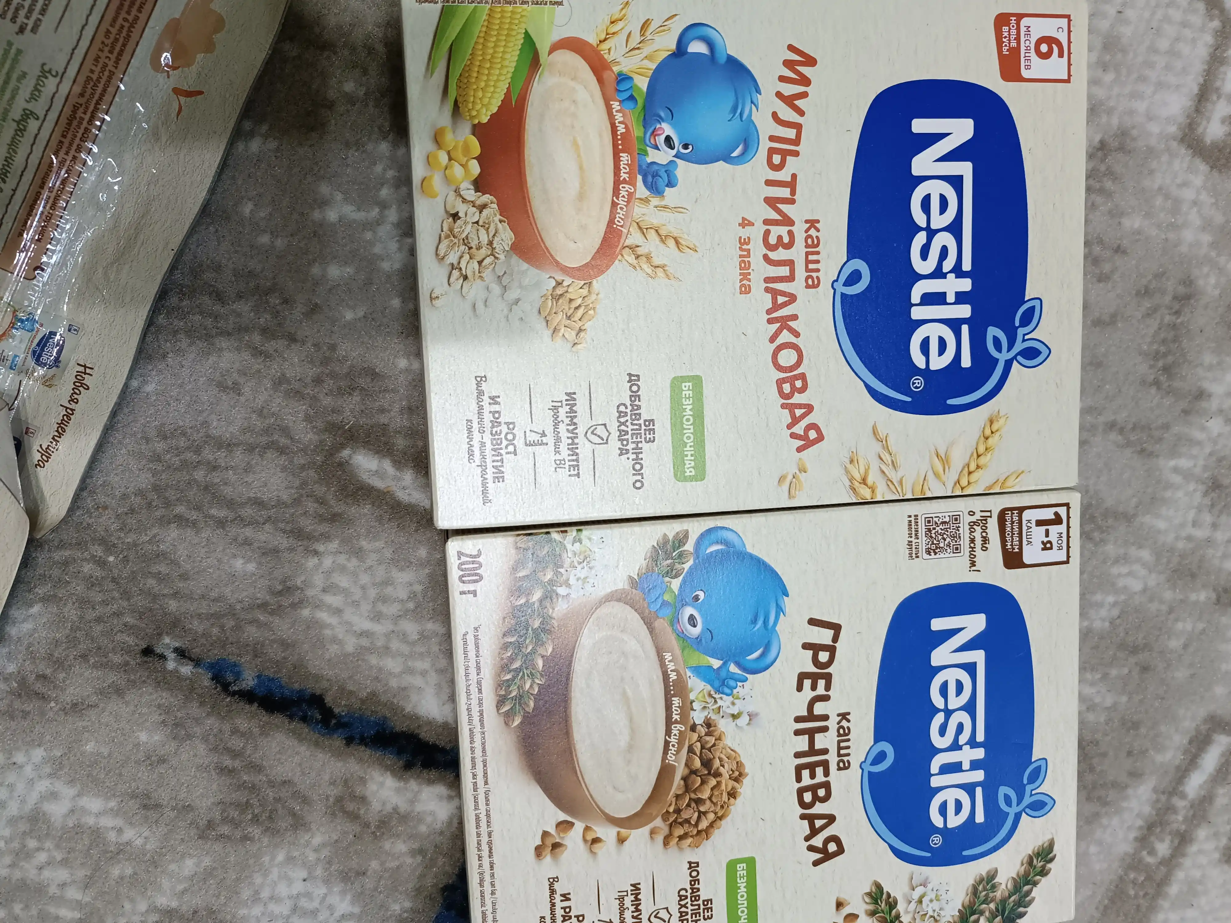NESTLE® sutli ko‘pzraxli bo‘tqa, nok va shaftoli bilan, 6 oylikdan boshlab, 200 g