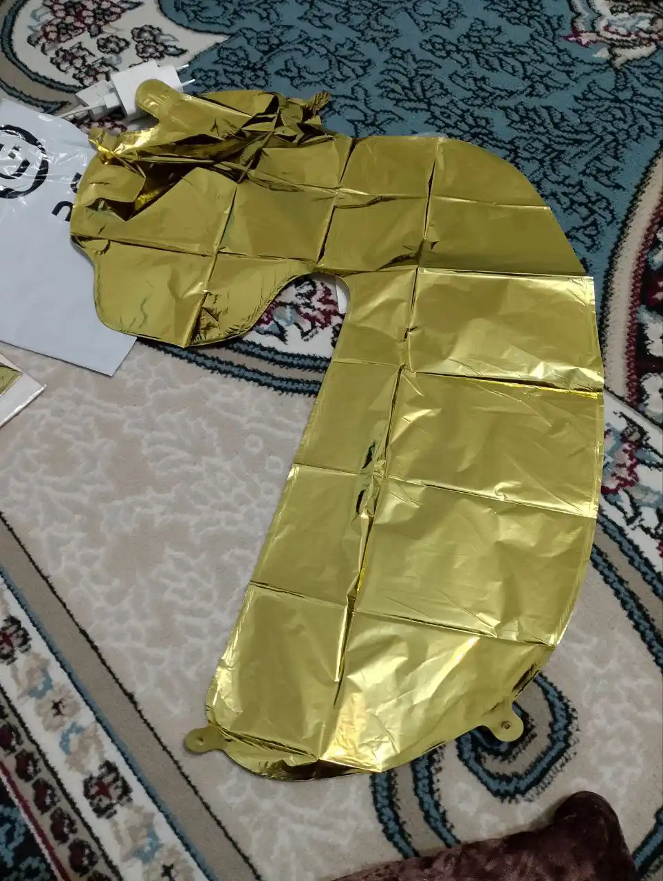 Shar katta raqam folgalangan, bayram, tug'ilgan kun uchun, ko'pmartalik, 80*50 sm