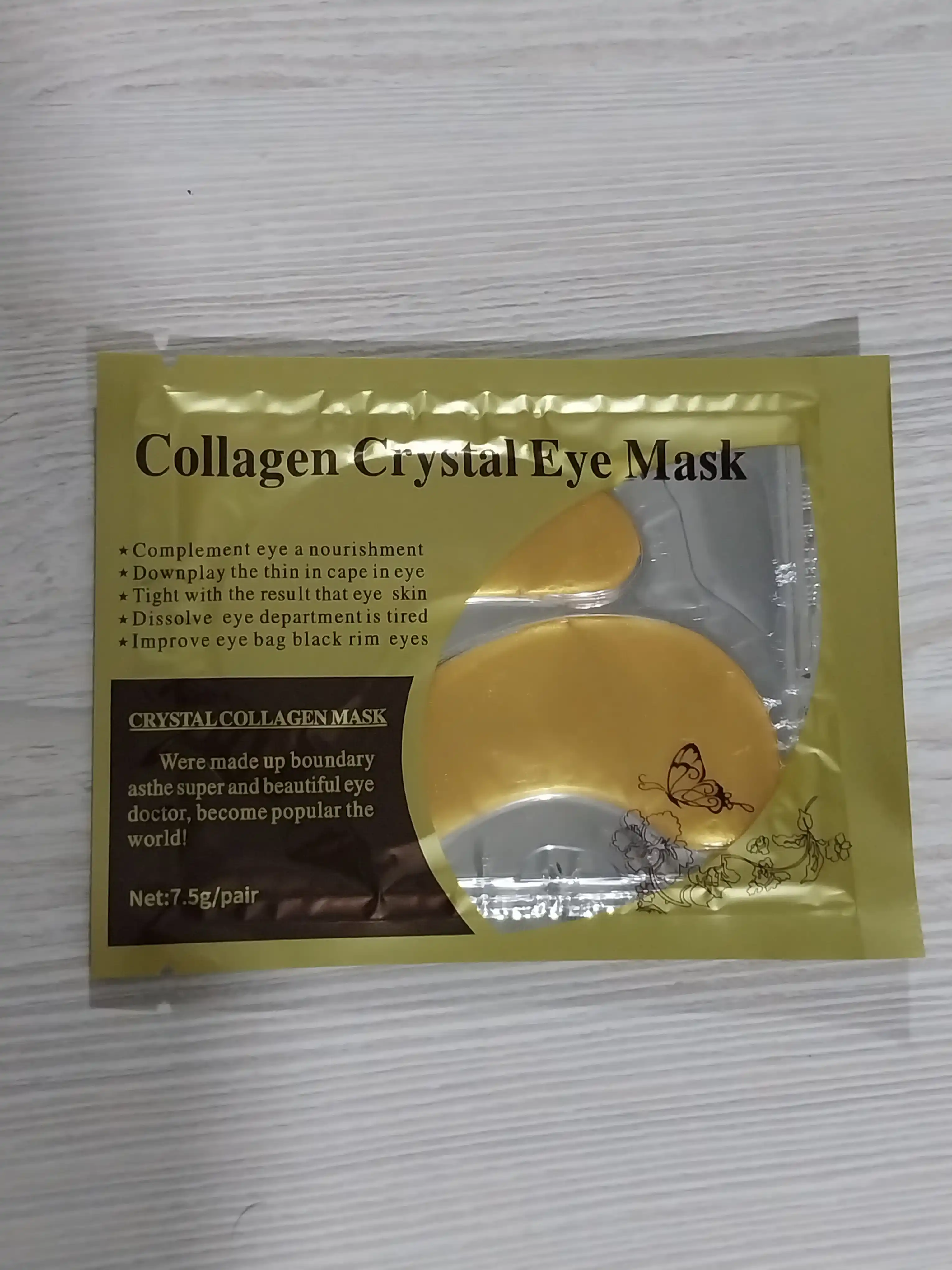 Patchilar ko'z uchun Collagen Crystal Eye Mask gidrogel, kollagen, 2 dona
