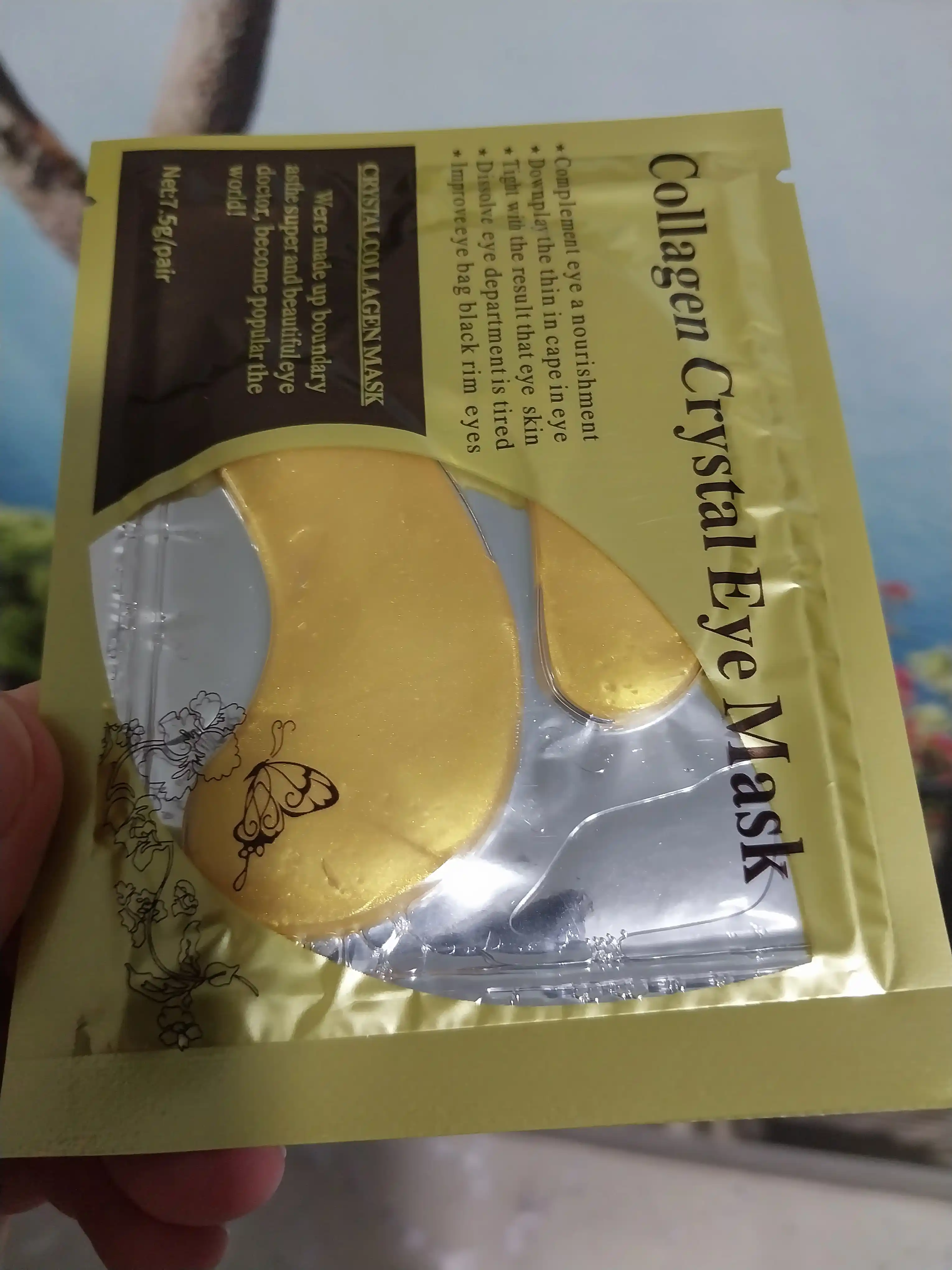 Patchilar ko'z uchun Collagen Crystal Eye Mask gidrogel, kollagen, 2 dona
