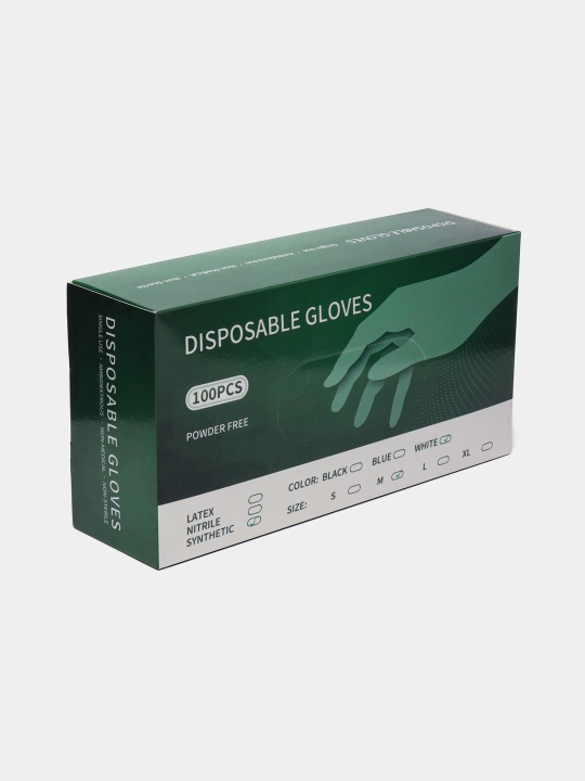 Перчатки резиновые, 100 шт, Disposable Gloves