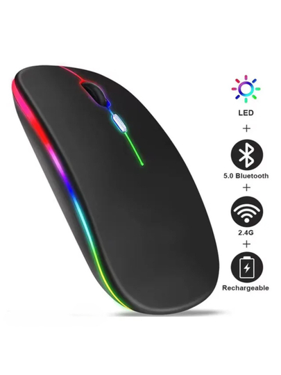 Беспроводная компьютерная мышь, с подсветкой RGB - 