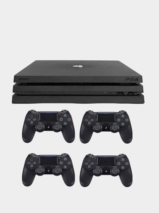 O'yin konsoli PS4 Sony Playstation4 Pro, 11.00 versiya, 4 dona Dualshok, 25 ta o'yin