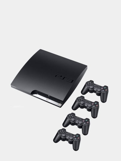 Игровая консоль PS3 Sony Playstation 3 Slim с играми 4 шт, Dualshok