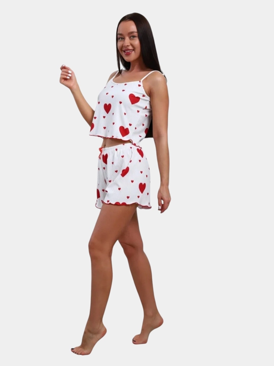 Ayollar pijamasi, tungi kiyim, mayka va shortilar, S/M, L/XL o'lchamlarda