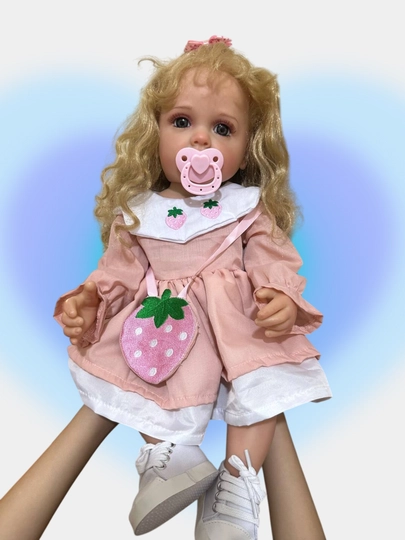 Реалистичная 3D силиконовая кукла для девочек, 55 см — ALIBIZ-3DREBOR-КОНФЕТН