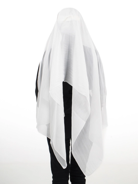 Organza sharf, qalpoqli, bony sharf