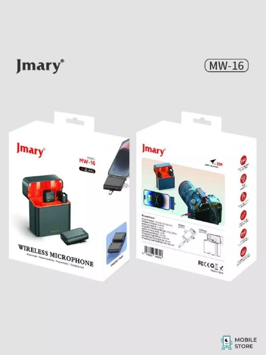 Jmary MW-16 simsiz ilmoqli mikrofon, universal, Type-C, Lightning