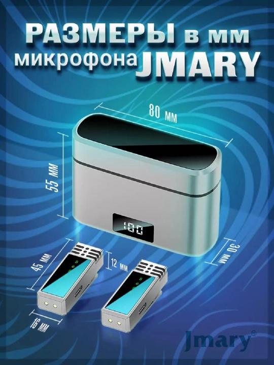 Jmary MW-16 simsiz ilmoqli mikrofon, universal, Type-C, Lightning