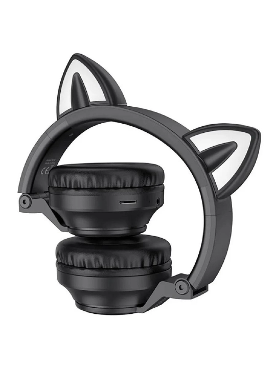 Bolalar uchun simsiz quloqchinlar Cat Ear, Bluetooth va yorqin mushuk quloqlari bilan!