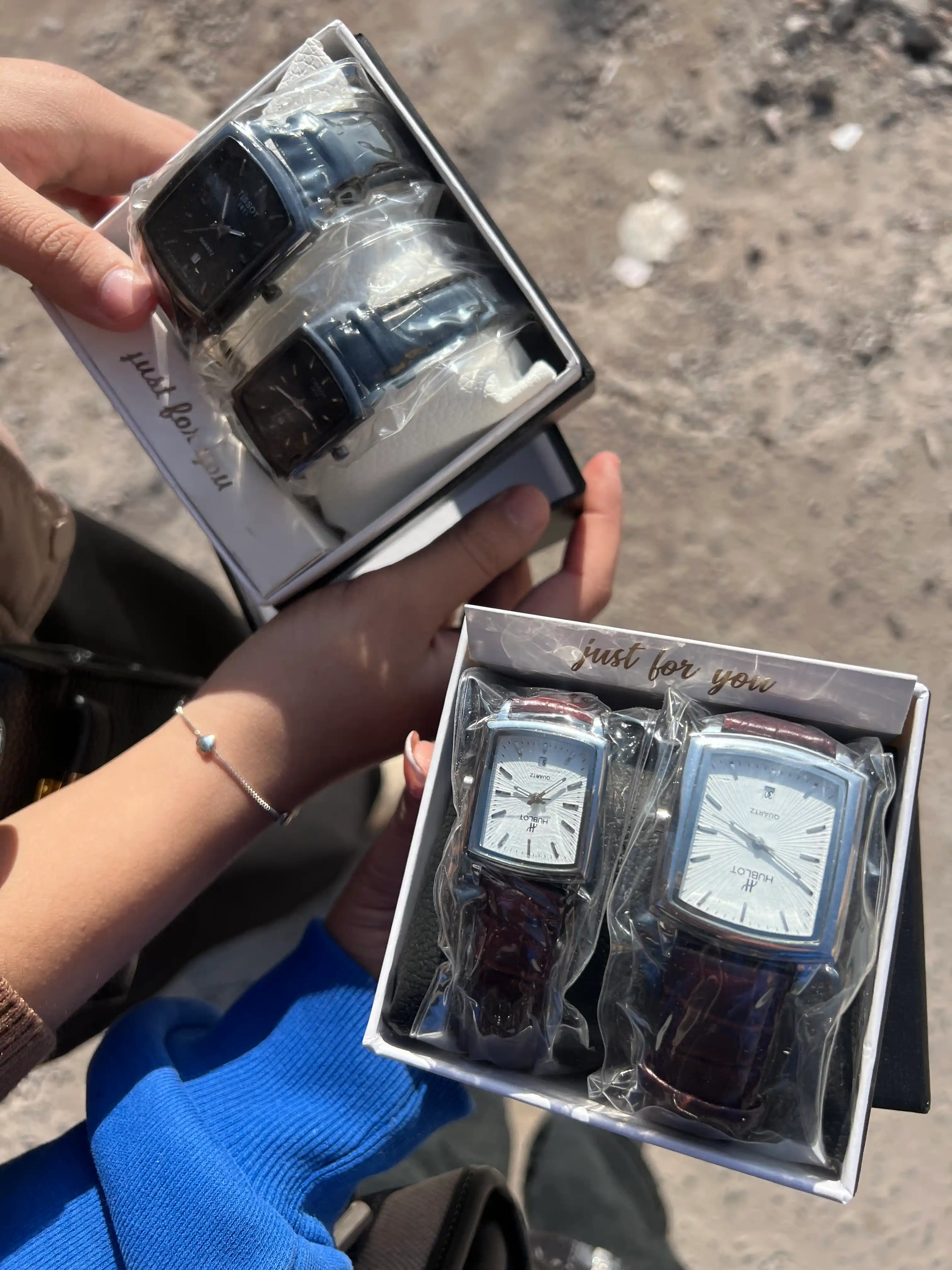 Парные часы TISSOT для мужчин и женщин, комплект с кожаным ремешком