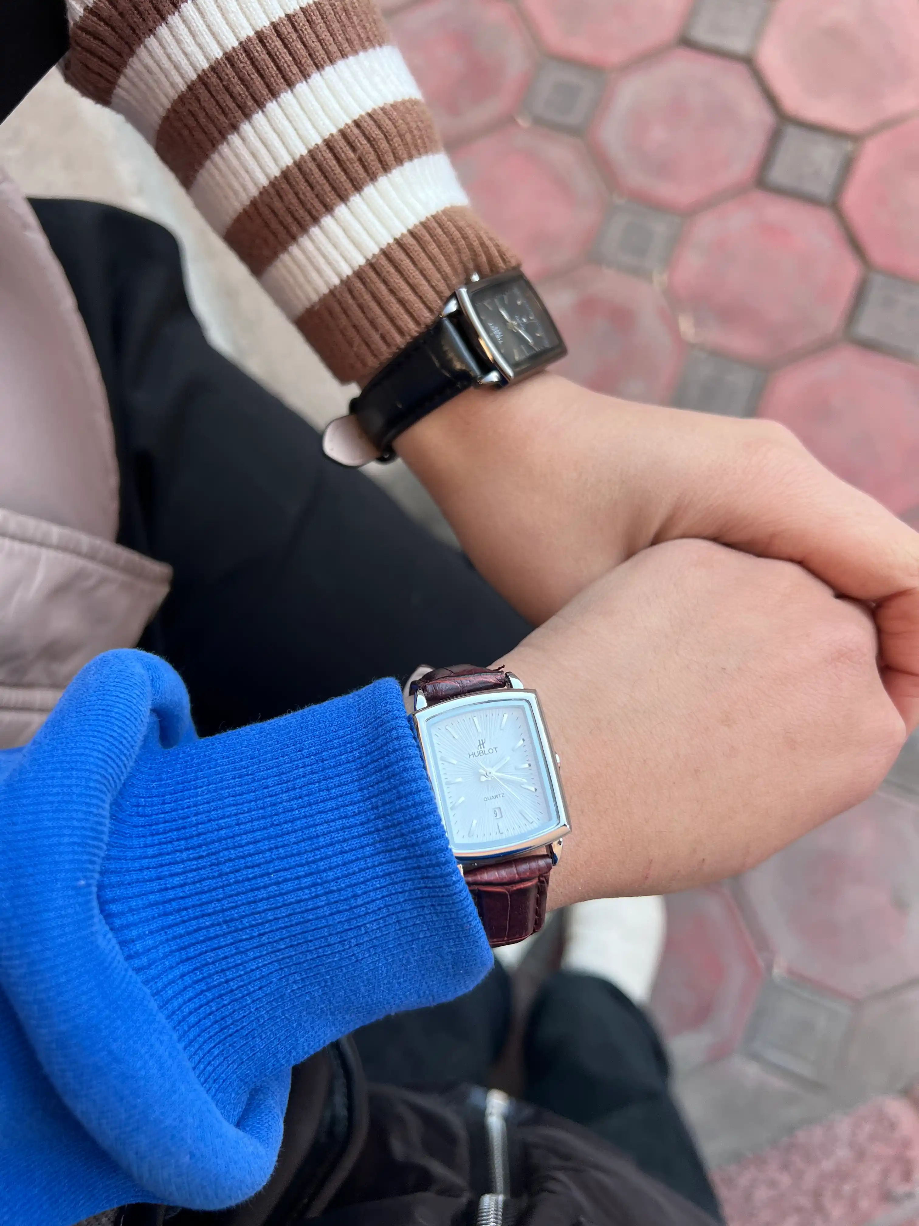 Парные часы TISSOT для мужчин и женщин, комплект с кожаным ремешком