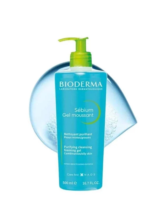 Bioderma Sensibio, гель пенка для умывания очищающий, 500 мл