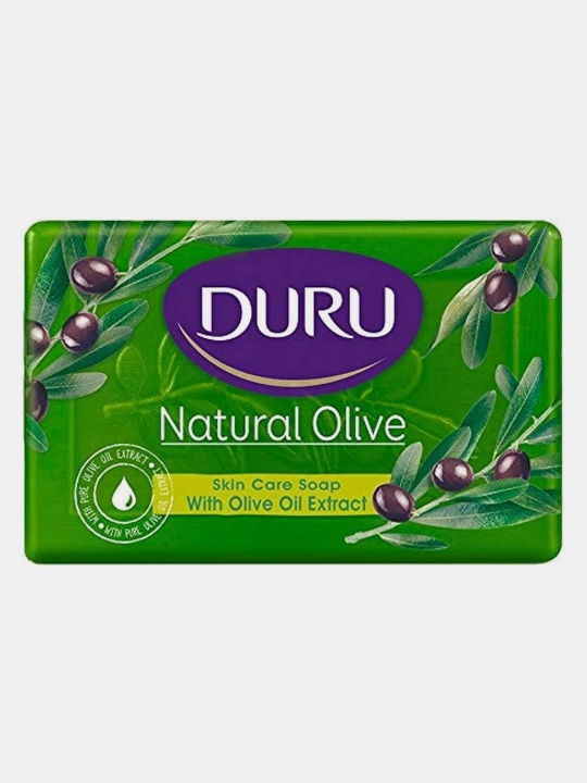 Hojatxona sovuni DURU Natural, yog' ekstrakti va zaytun barglari bilan, 150 gr