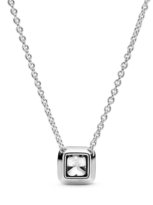 Ожерелье Pandora Halo квадратное, серебро 925, с кубическим цирконием 396241CZ-45
