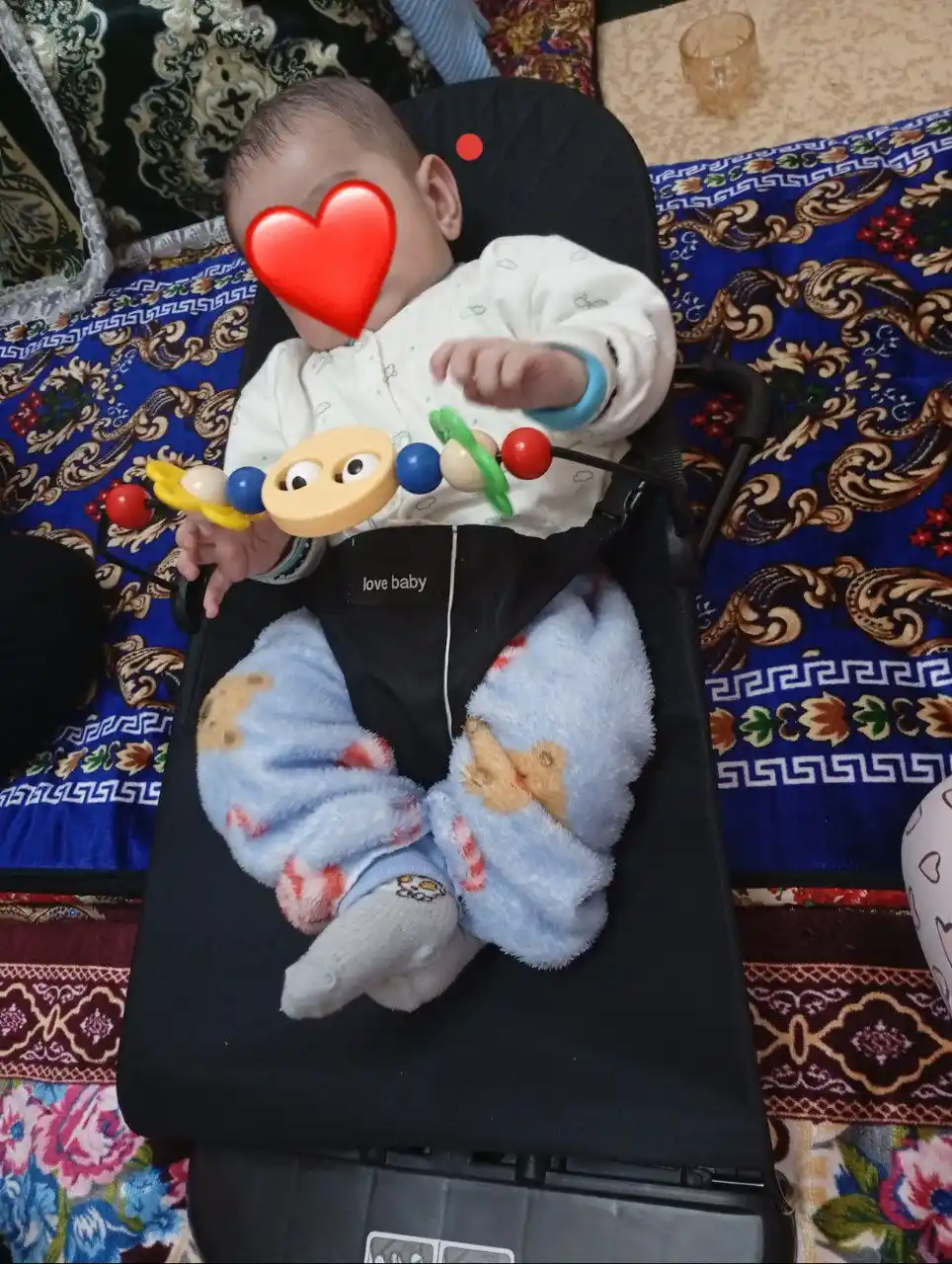Шезлонг детский для новорожденных, качалка с игрушками