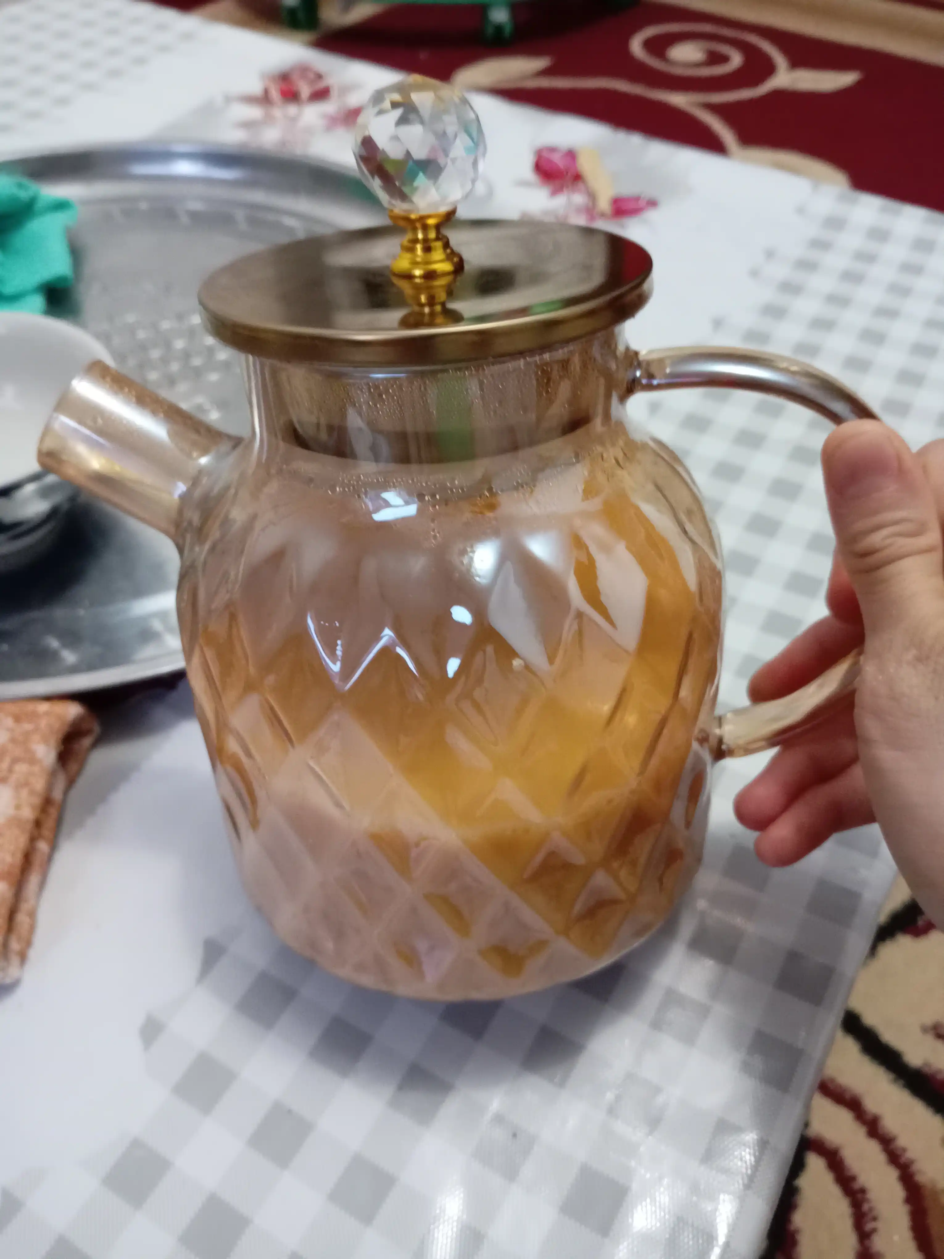 Стеклянный чайник, из термостойкого стекла