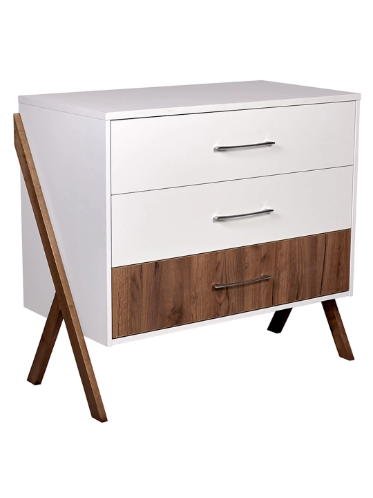Комод Polini kids Porto 2200, белый-дуб крафт - 
