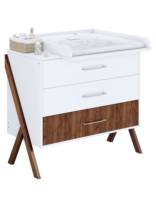Комод Polini kids Porto 2200, белый-дуб крафт