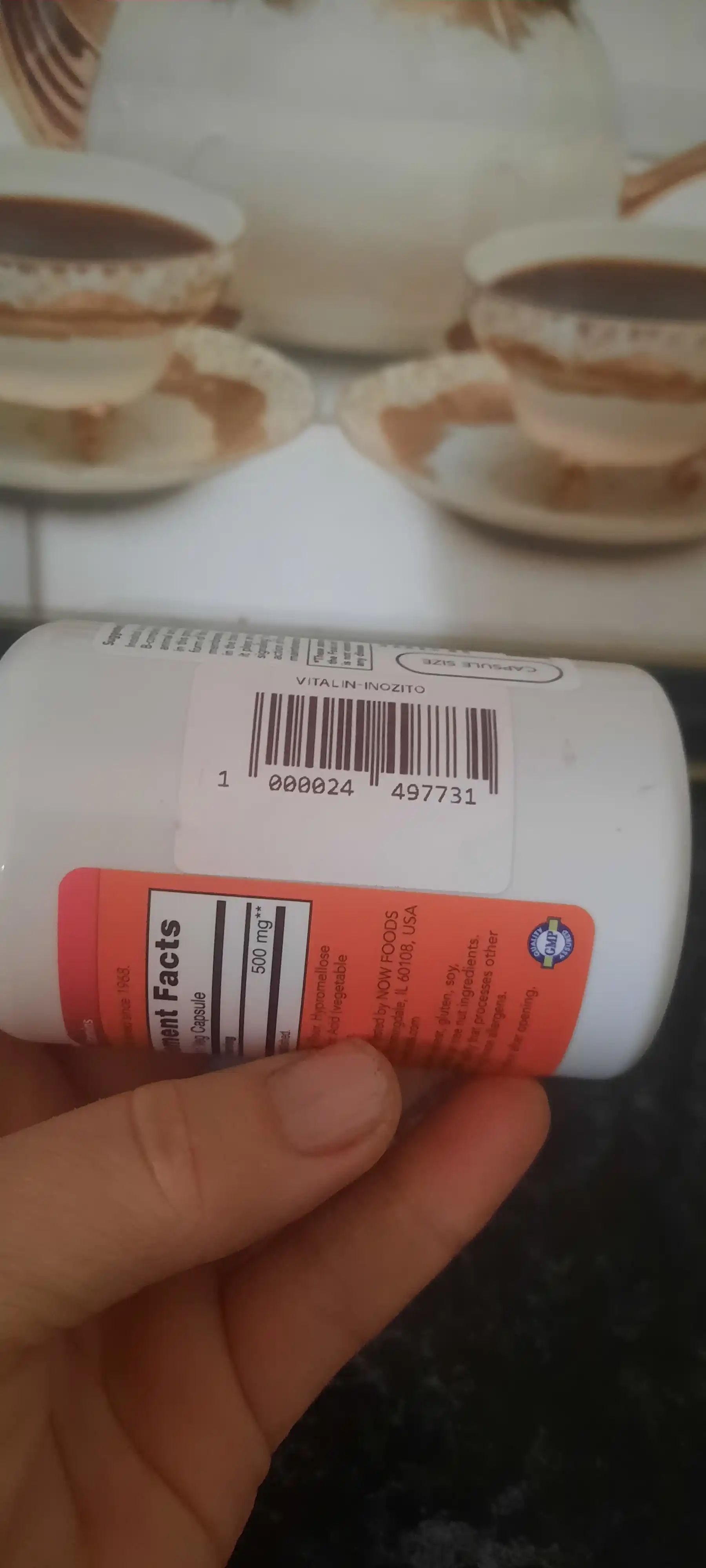 Inozitol Now Foods Inositol 500 mg USA, 100 kapsula