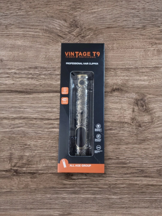 Professional simsiz VINTAGE T9, soqol olish va soch kesish uchun mashinka