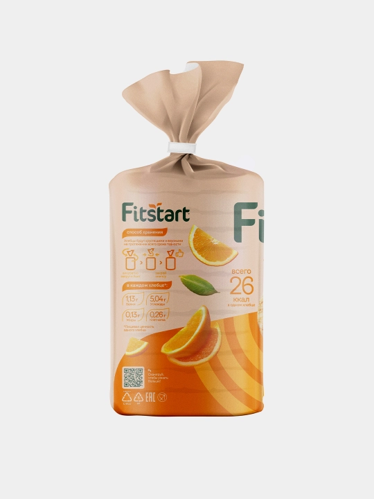 Хлебцы Fitstart, мультизлаковые, апельсин, 100 г