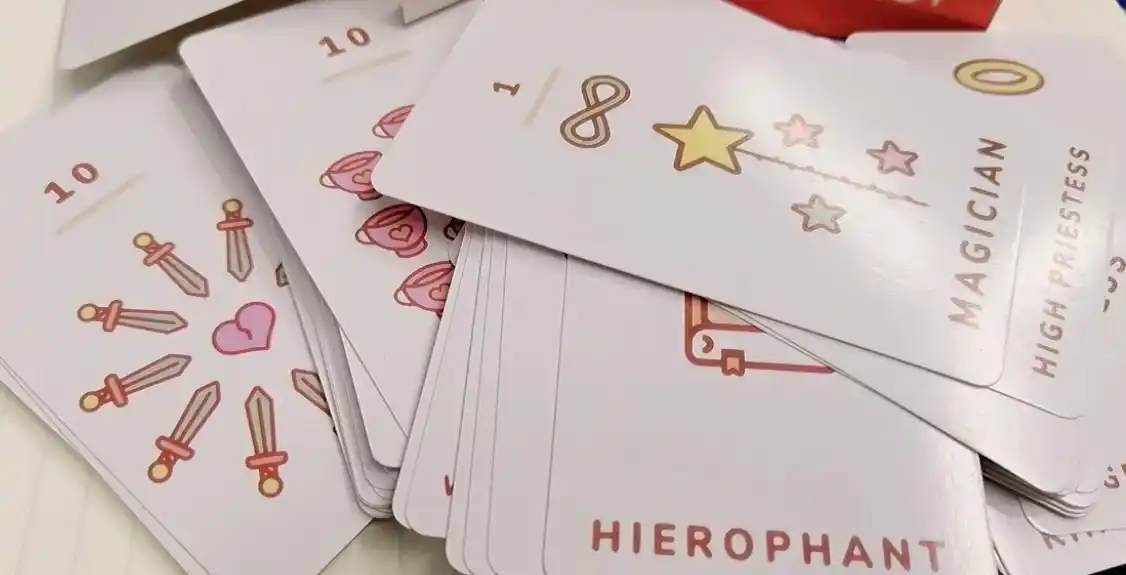 Таро Kawaii , электр.инструкция русс/узб, 78 карт, на английском языке, 6*10 см
