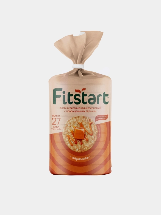 Guruchli xlebtsi Fitstart Karamel, 100 gr - 