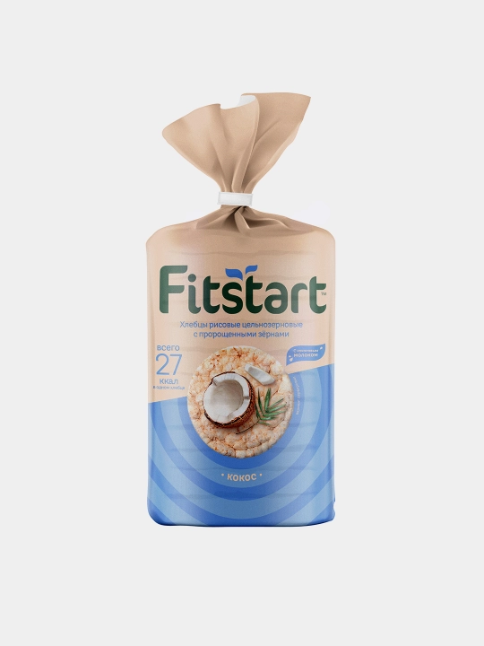 Ko'p yormali xlebtsi Fitstart Guruchli kokos, 100 g - 