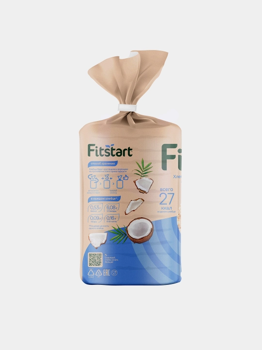 Хлебцы мультизлаковые Fitstart Рисовый кокос, 100 г